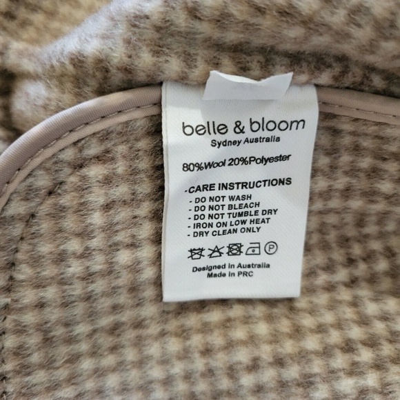 $263 Unworn Belle & Bloom I'm Yours Wool Blend Peacoat in Beige - Picture 9 of 9